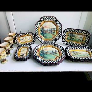 MacKenzie-Childs MacLachlan 16 Piece Set Rare